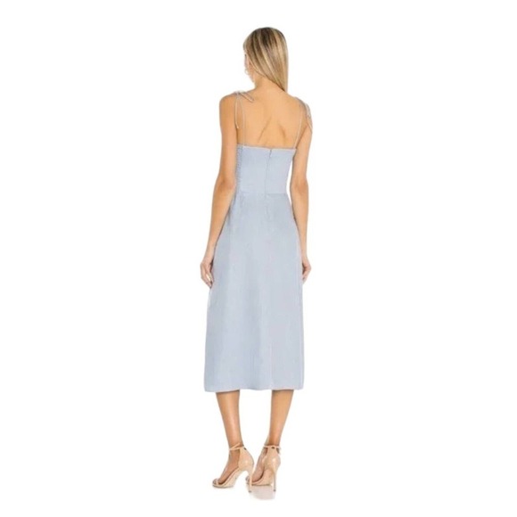 Amanda Uprichard Light Blue Midi Dress - Picture 3 of 13